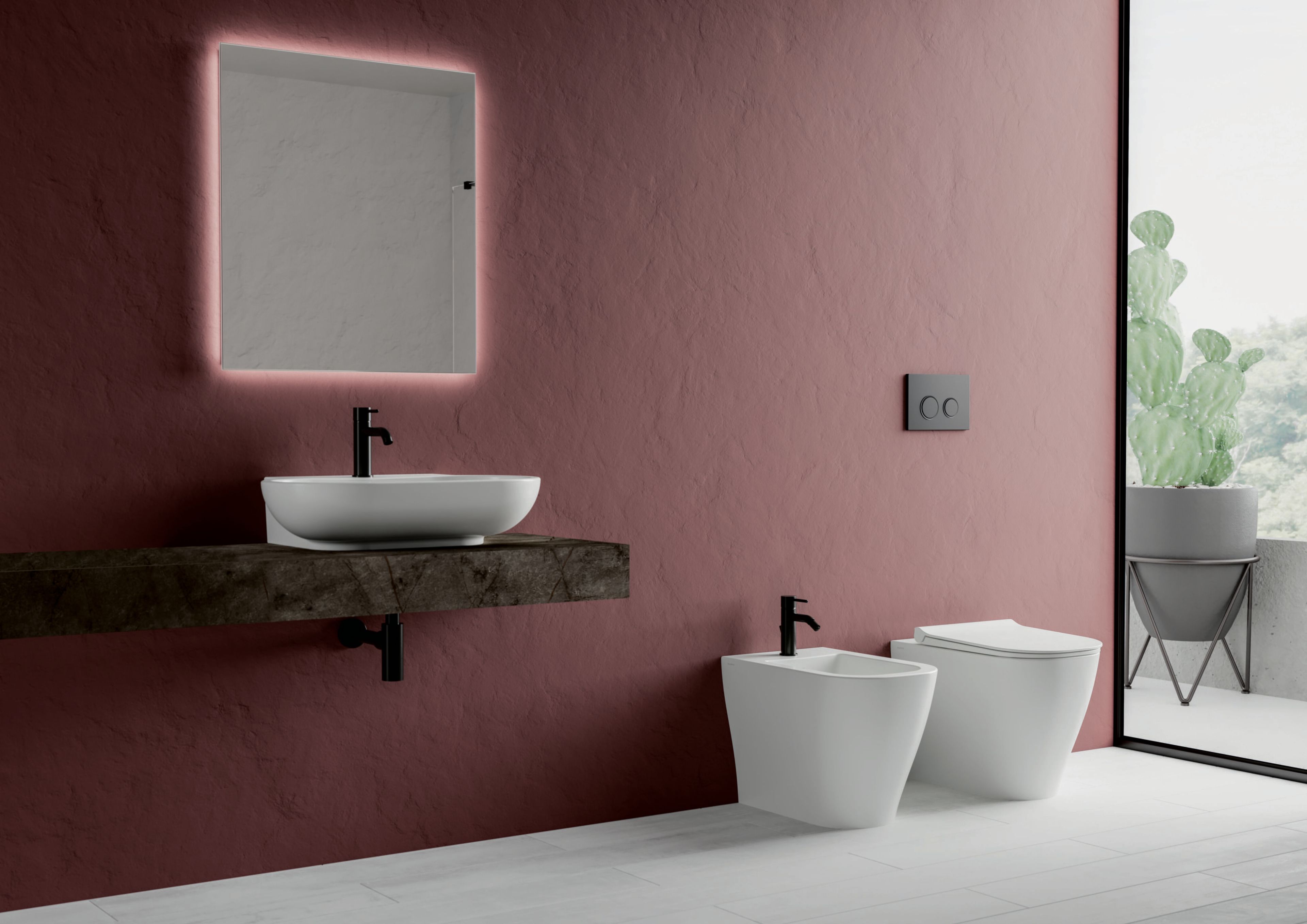 Керамическая овальная столешница с переливом Ceramica Dolomite мирт ARCH-00080948 - Вид №1