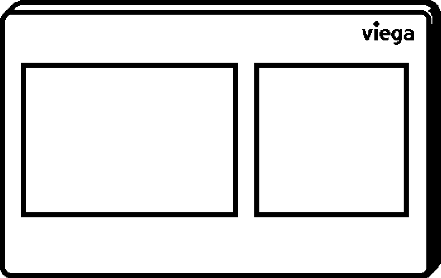 Viega Панель смыва Prevista для унитазов 8611.1 (773243) 773 243 - Вид №2