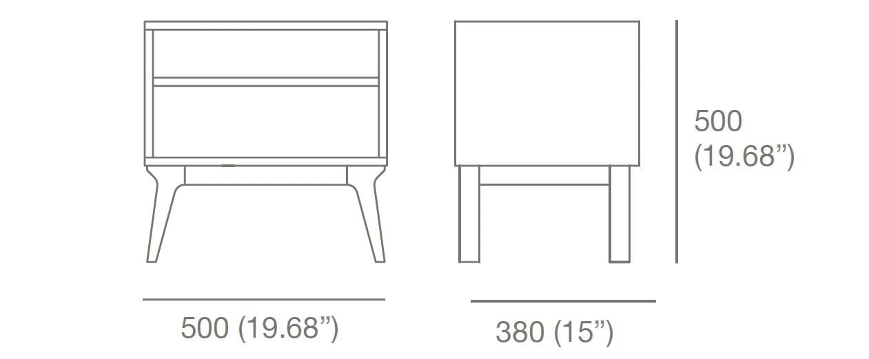 Прямоугольная тумбочка из дуба Case Valentine ARCH-00093292 - Вид №3