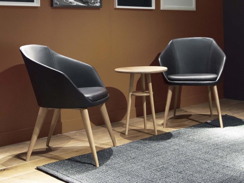 Duvivier Canapés Кожаное кресло с подлокотниками  Marixc11  - Вид №3