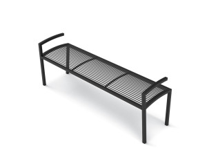 Оцинкованная стальная скамья с подлокотниками без спинки