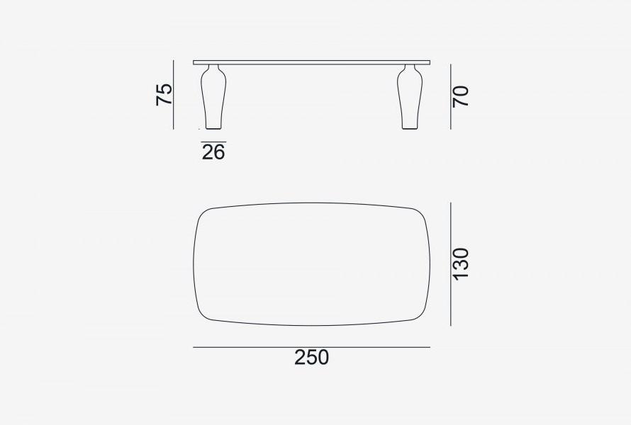 Gervasoni Прямоугольный мраморный стол Moon sun-id-1477350 - Вид №4