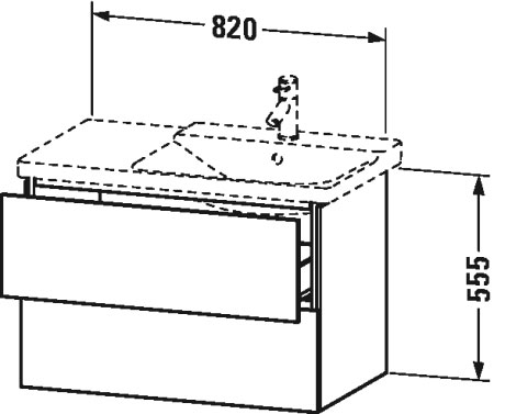 LC624901111 L-Cube Тумбочка подвесная Кашемировый дуб Duravit - Вид №1