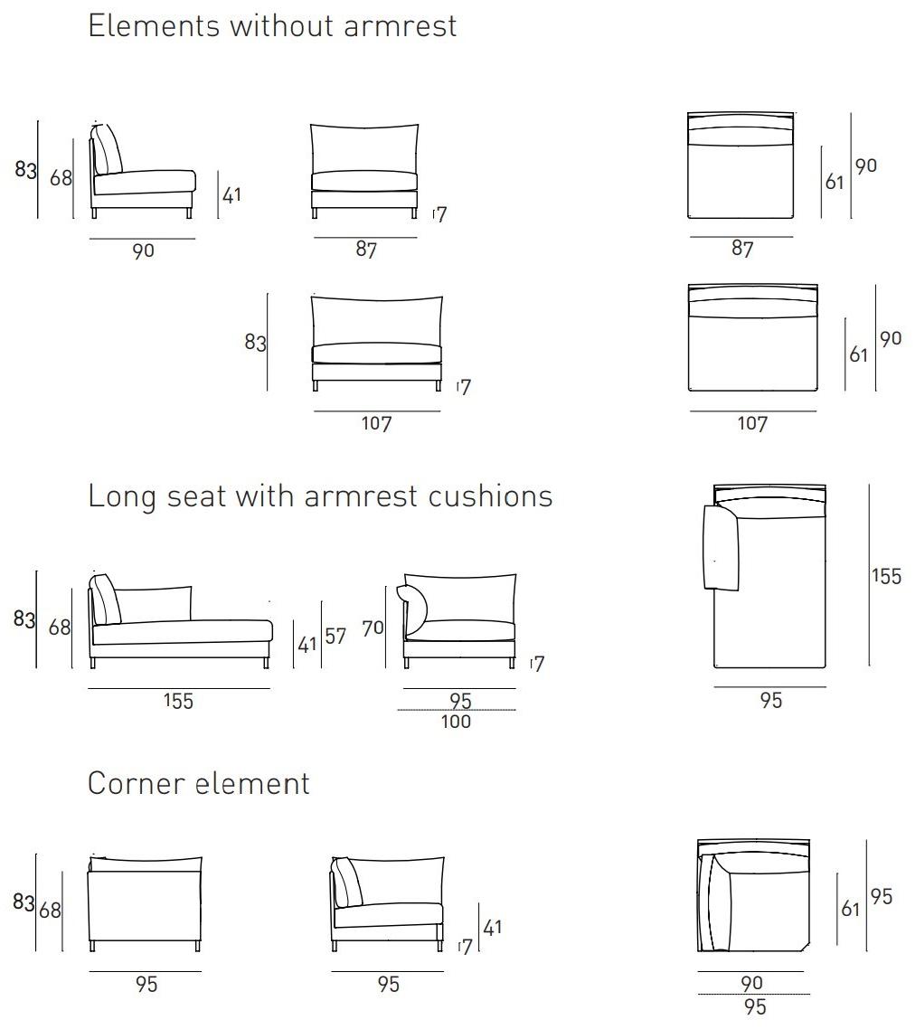 Living Divani Съемный диван Chemise sun-id-1386208 - Вид №6
