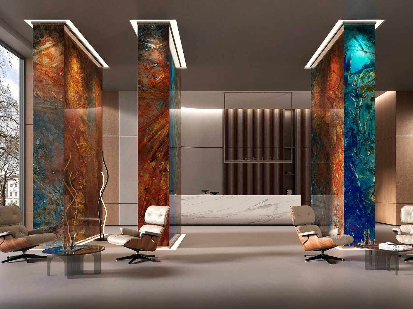 Декоративная панель из алюминия, стекла или ПММА Tecnografica ARCH-00067555