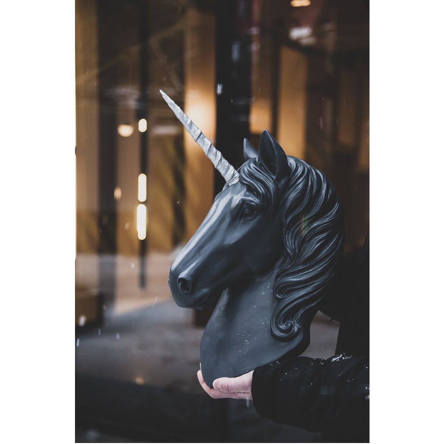 Голова декоративная «Единорог» Yagoodza, графит/серебристый Y1002 - Вид №2