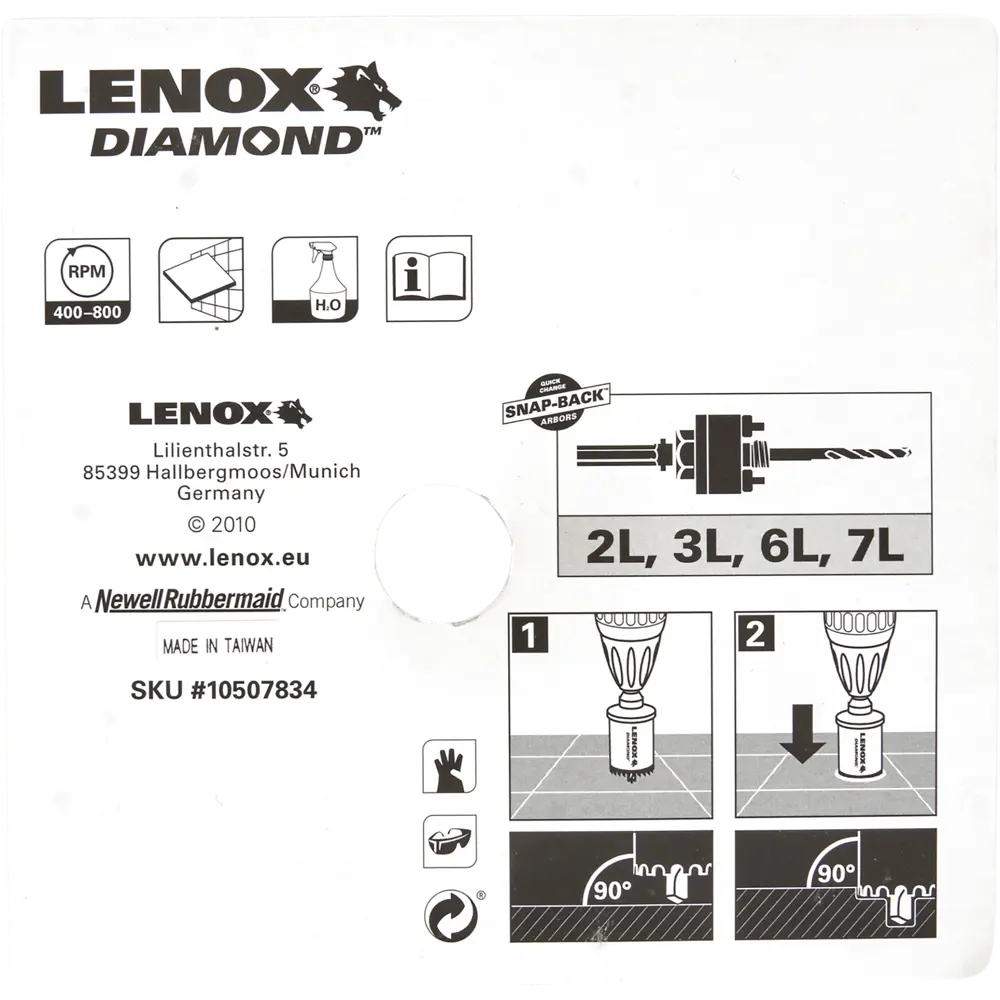 Коронка по керамике с алмазными сегментами Lenox 54 мм 82283759 STLM-2049450  - Вид №3