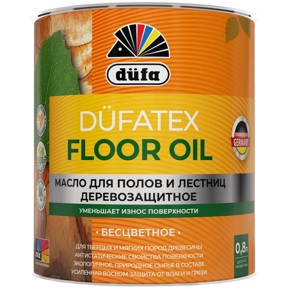 Защитное масло для полов и лестниц цвет прозрачный 0.8 л Dufa STLM-2037881