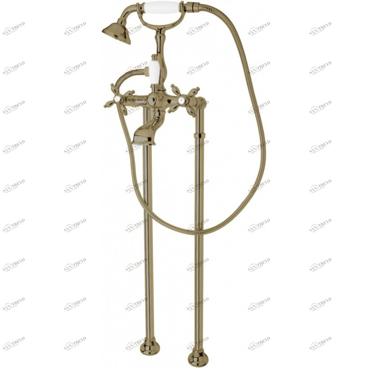 Напольный смеситель для ванны с ручным душем и шлангом 150 см CEZARES NOSTALGIA-VDP-02-Bi