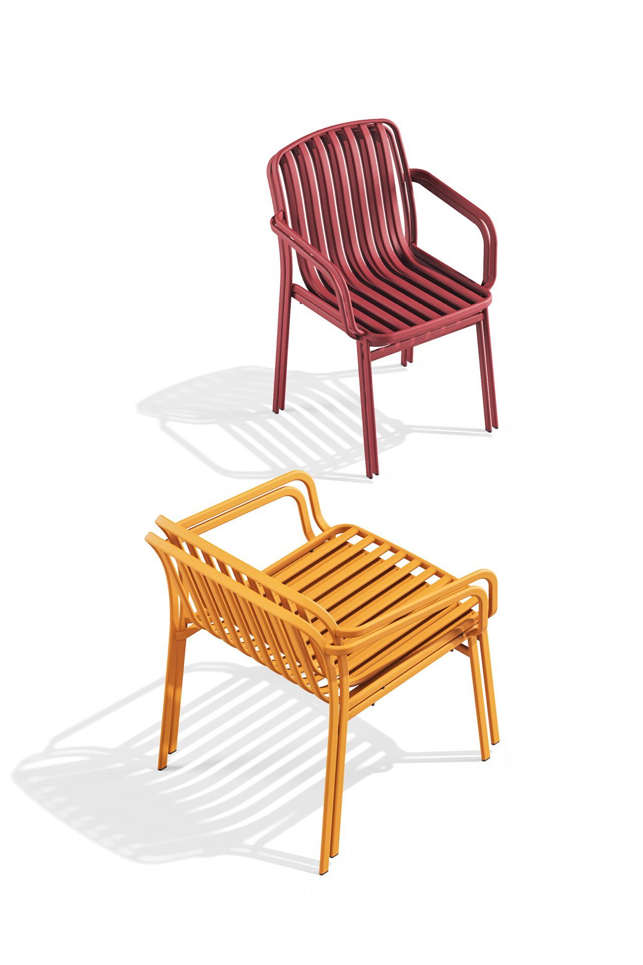 Стальной штабелируемый садовый стул с подлокотниками BABEL D Kano ARCH-00026332 - Вид №1