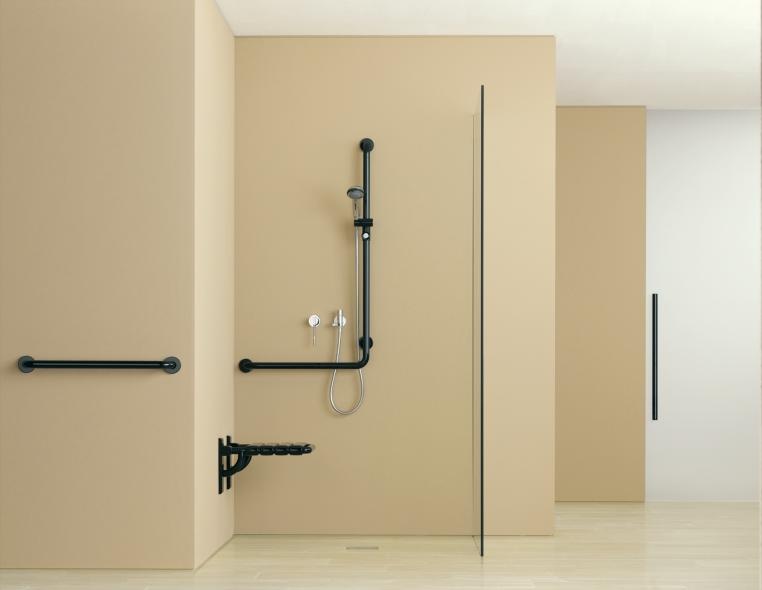 801.33.210 Угловая ручка с держателем для душа HEWI Greifen  - Вид №2