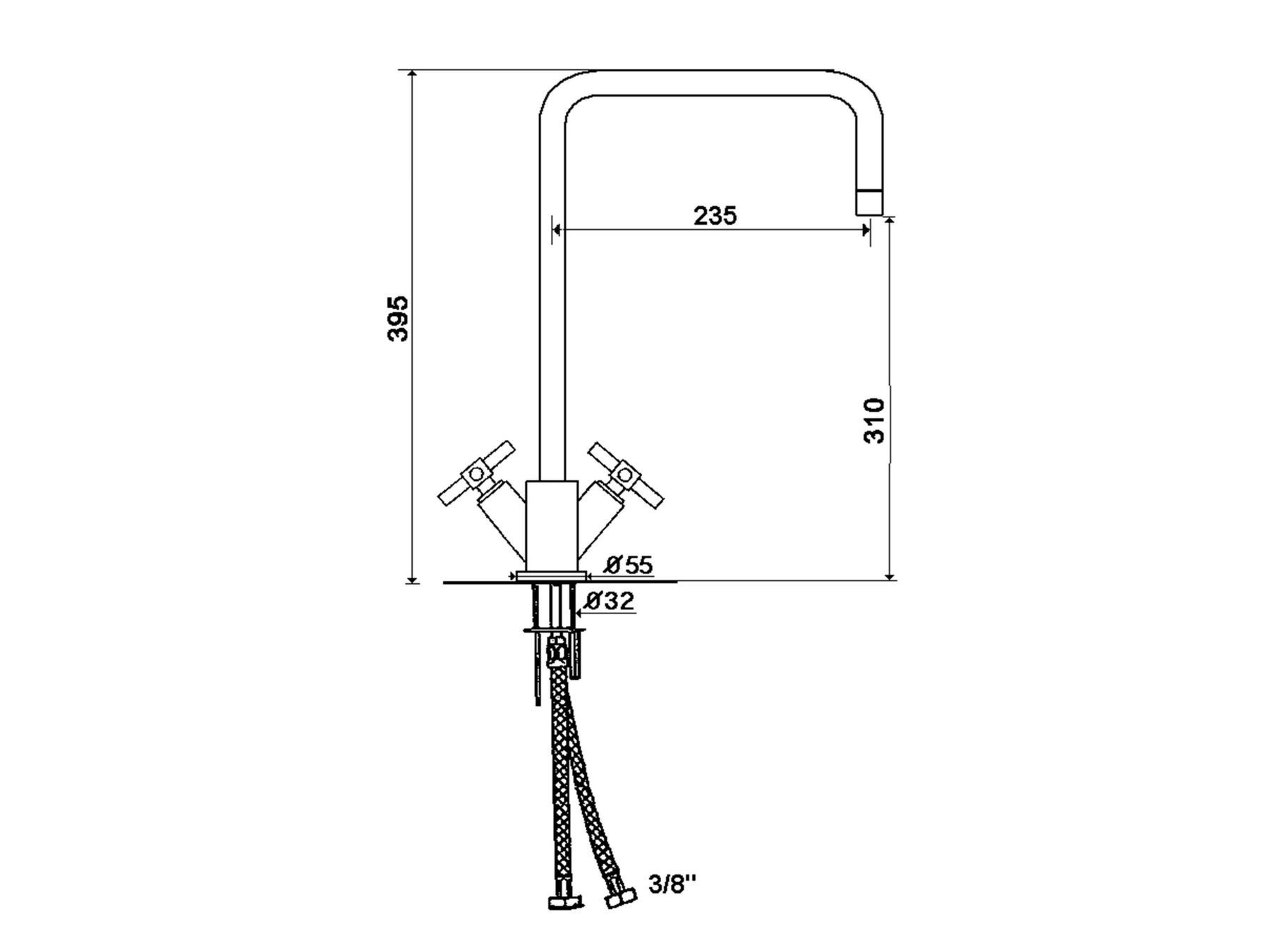 Смеситель для кухни с одним отверстием rvb SULLY ARCH-00032878 - Вид №2