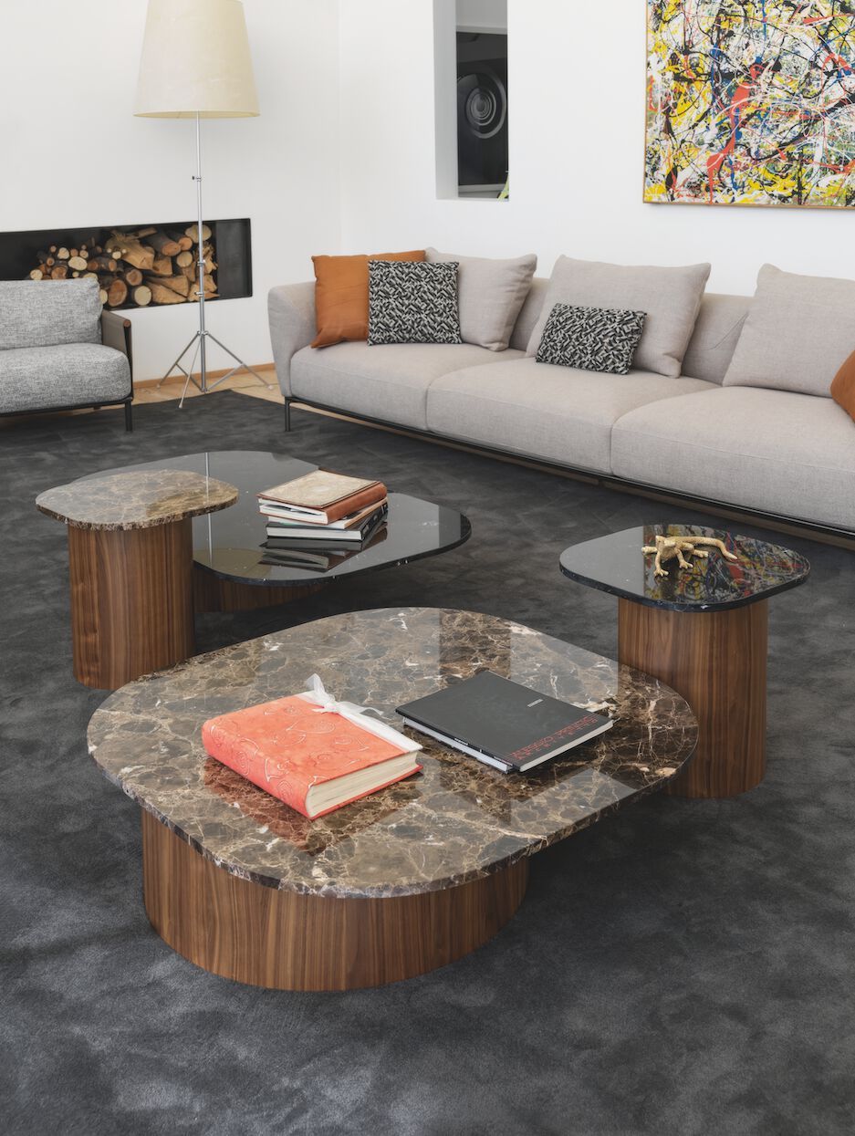 Журнальный столик из мрамора и ореха canaletto Casamania & Horm Марина ARCH-00082239 - Вид №4