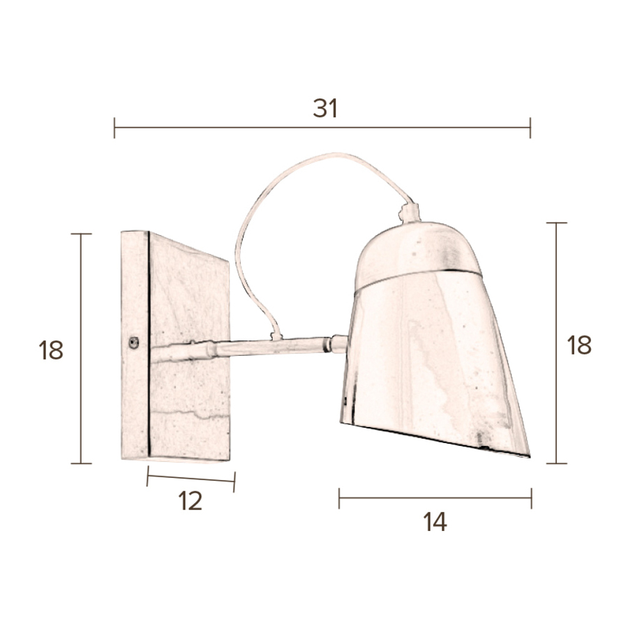 Лампа настенная Old School Dutchbone 5400003 - Вид №7