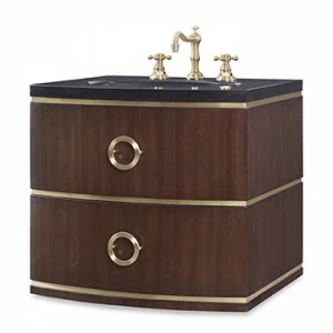 Тумбочка, Petite (до 33,5) 07231-110-112 Cirque Petite Wall Sink Chest -Dk Walnut Ambella