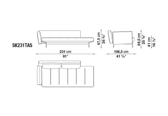 Секционный диван из ткани B&B Italia SAKé ARCH-00142615 - Вид №23