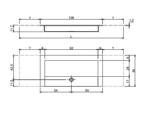 Прямоугольная раковина в Moodlight Antoniolupi PLATÒ ARCH-00077036 - Вид №3