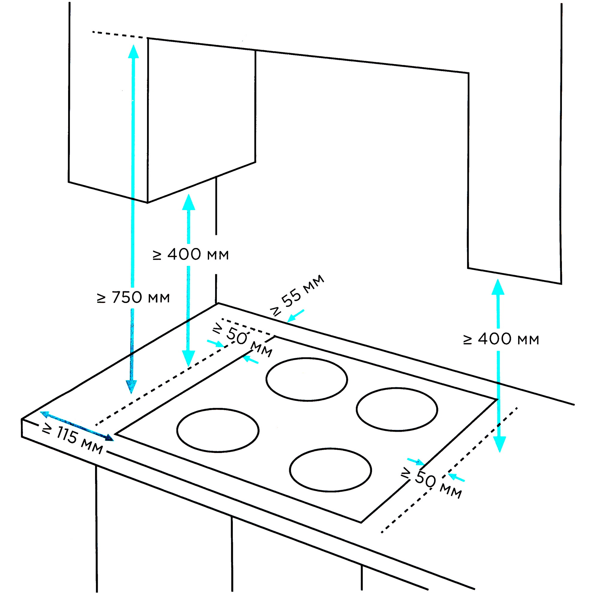 5492132 Газовая варочная поверхность Eigen GH-60M01DT STDN-0064526 - Вид №7