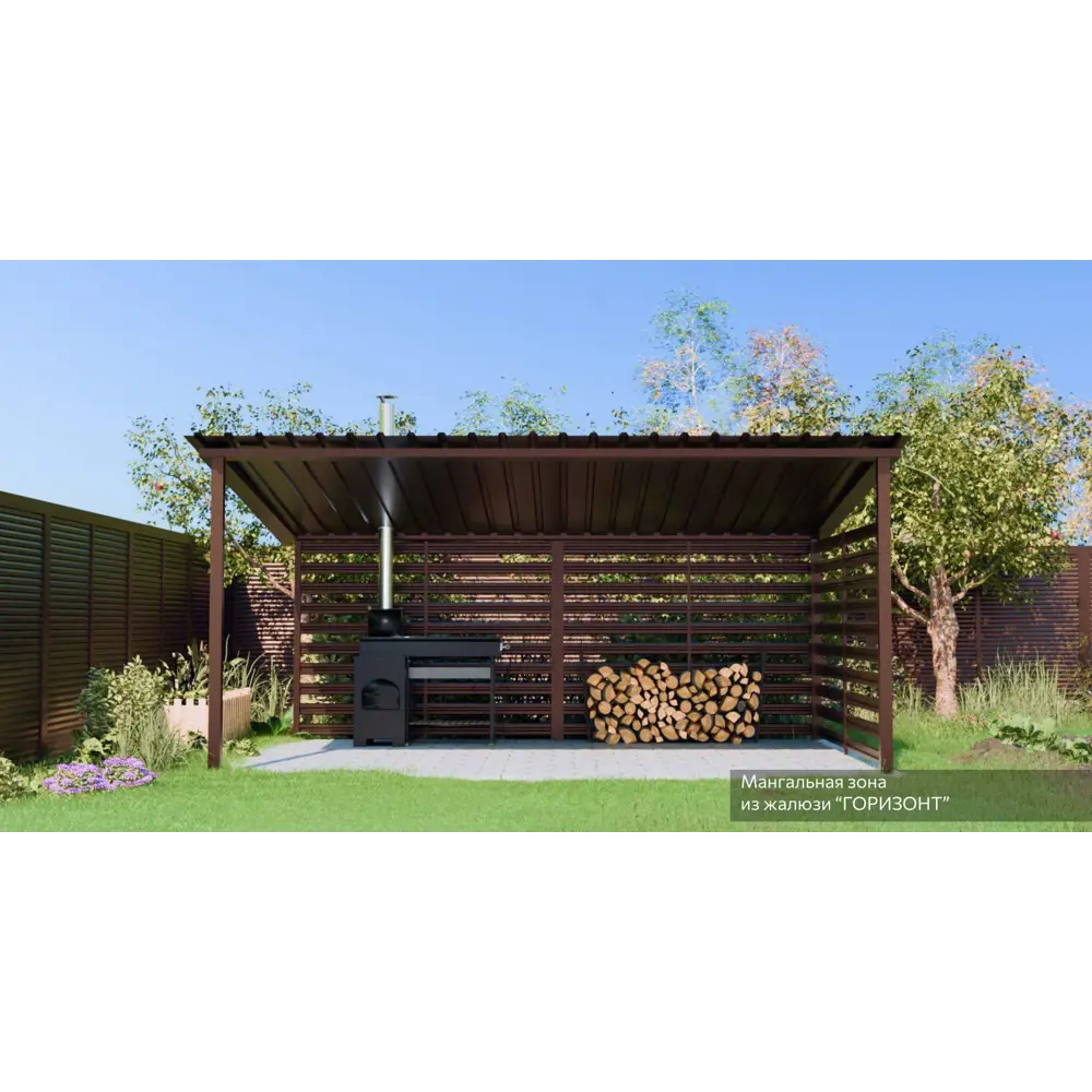 Еврожалюзи Горизонт 2.5x2 м RAL 7024 графит Santreyd STLM-2097762 - Вид №9