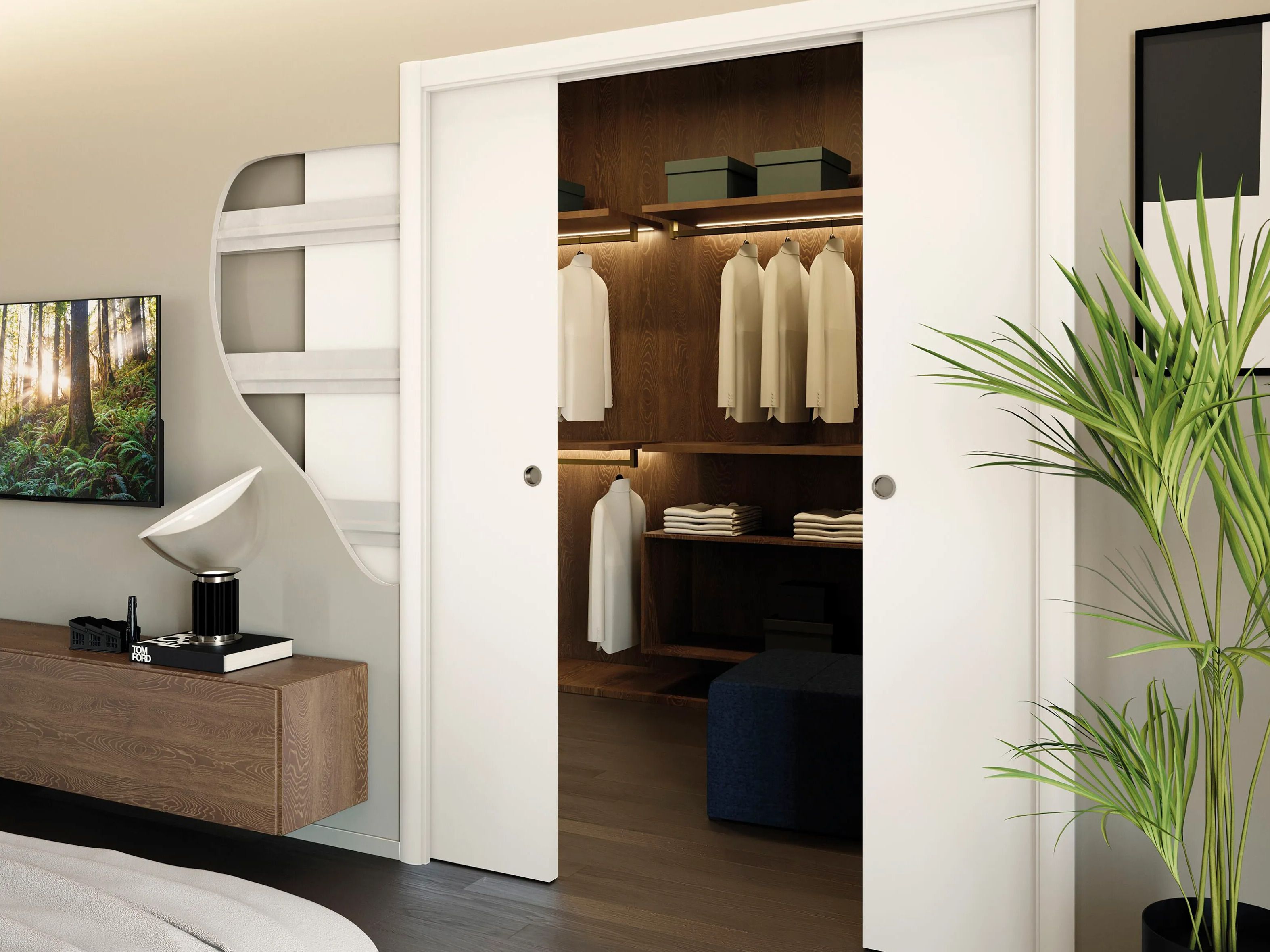 Подрамник для раздвижной двери с двумя створками PROTEK® Skudo® ARCH-00089951 - Вид №1