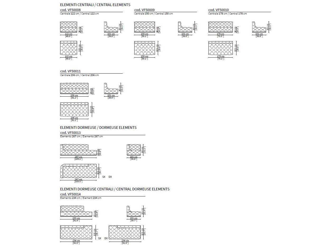 Модульный тканевый диван Vittoria Frigerio CARACCIOLO ARCH-00032725 - Вид №7