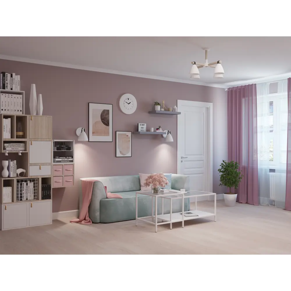 Краска для стен и потолков Trend Farbe цвет Розовый щербет 1 л Dufa STLM-2003047 - Вид №3