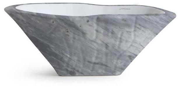 Trr01t Подвесная раковина настенная овальная Horganica Terra белая - Вид №2