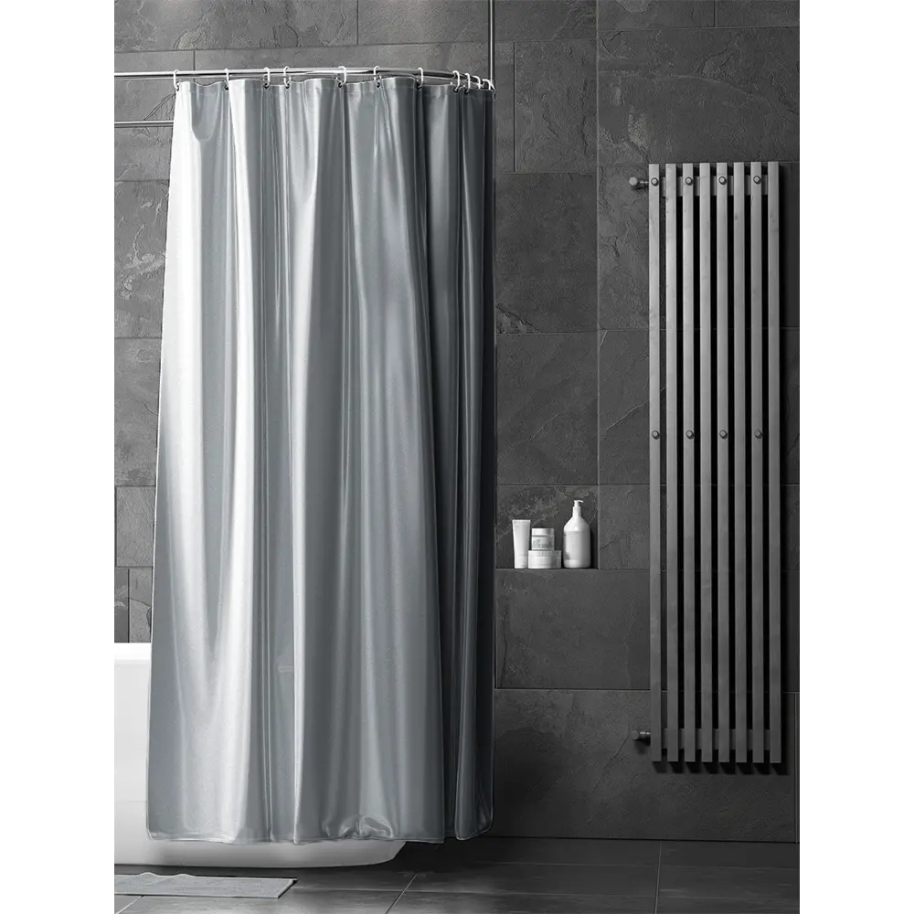 BATH PLUS Штора для ванной Super Big 280×200 см графит 86558788 STLM-0070083 - Вид №2