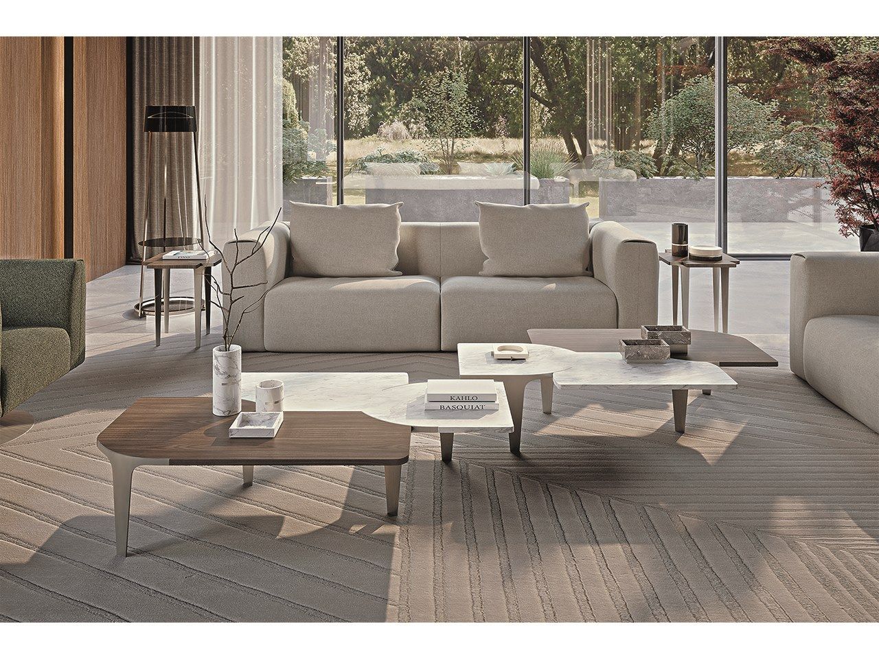 Низкий столик из мрамора и дерева Turri Soul ARCH-00073359 - Вид №1