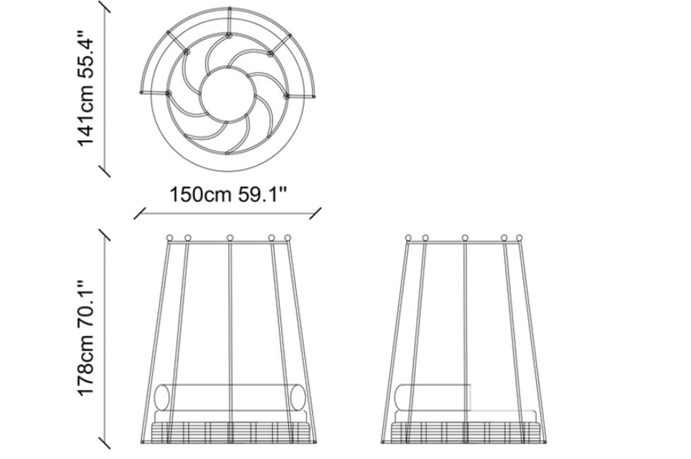 Круглая Садовая кровать с навесом с навесом NDESIGN Ezora ARCH-00049832 - Вид №8