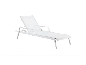 Садовая кровать из синтетического волокна с подлокотниками