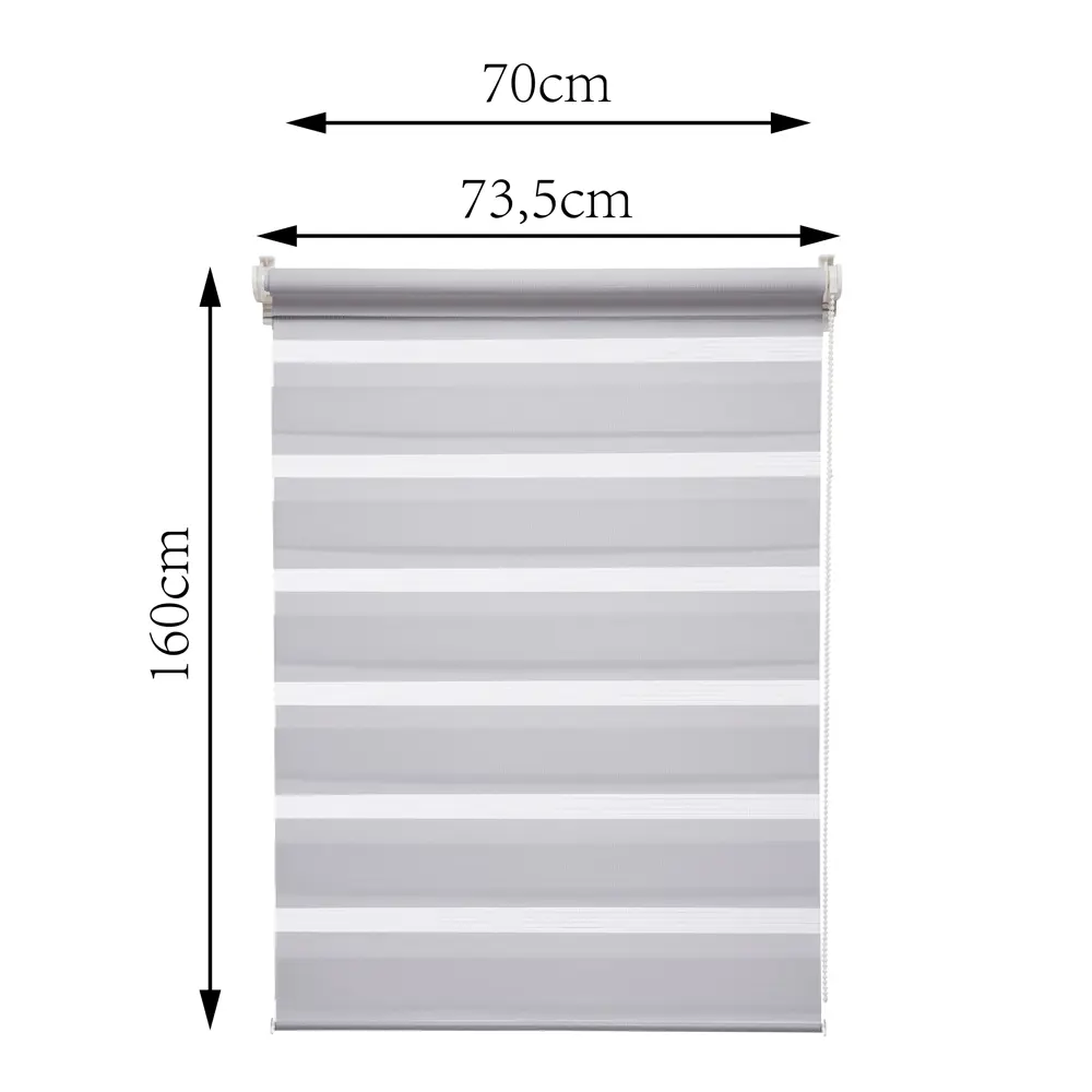 Штора рулонная день-ночь Inspire Peter 70x160 см светло-серая Granit 5 82691064 STLM-2102090 - Вид №2