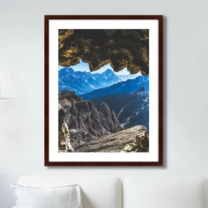 Арт-фотография в деревянной раме 78,5х100 см Rifugio Lagazuoi, Italy КАРТИНЫ В КВАРТИРУ  264787 Белый;голубой;разноцветный