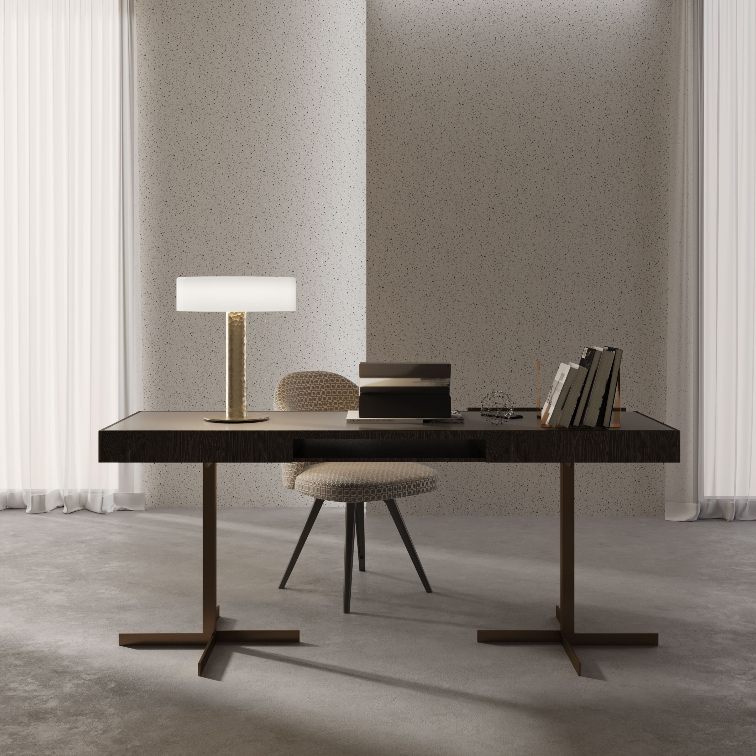 Светодиодная настольная лампа из металла и стекла STILLUX ROCK 21635 ARCH-00021273 - Вид №1