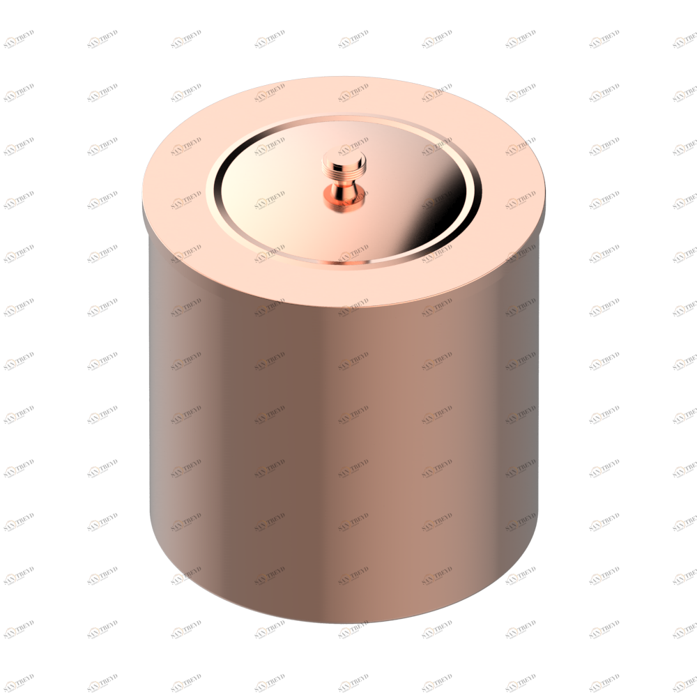 A9F-712CL WASTE BASKET WITH COVER Diameter : 200 mm Thg-paris Jaipur с металлическими ручками Blush PVD A9F-712CL CAT.F