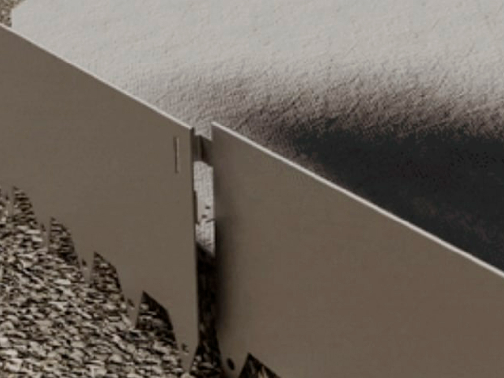 Металлический бордюр Т-образный 120*17,5*2,16 ГеоПластБорд GPBST-17 - Вид №5