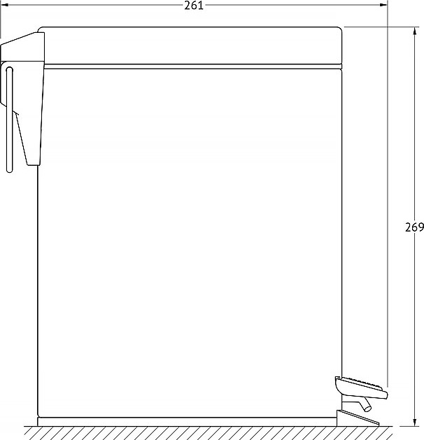 JBS 002 Ведро с педалью 5L SORCOSA Plain - Вид №1