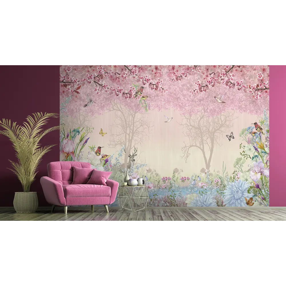 Фотообои Розовый сад флизелиновые 400x270 см L13-190 84784597 STLM-2204569 FBRUSH 3D FLIZART - Вид №2