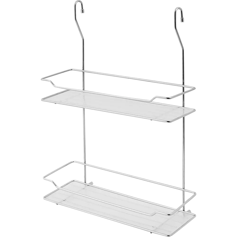 Полка для рейлинга Аквадекор Stick двухъярусная 30x12.5x45 см сталь цвет серый STLM-2034569