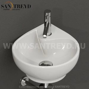 MI013BI Подвесная раковина настенная овальная Ceramica Globo GRACE белая