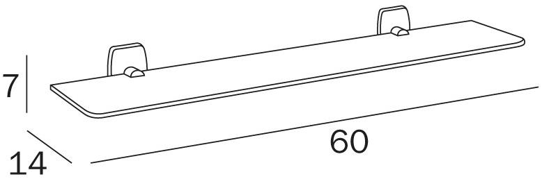 INDA® Хрустальная полка для ванной Export A2207f - Вид №1