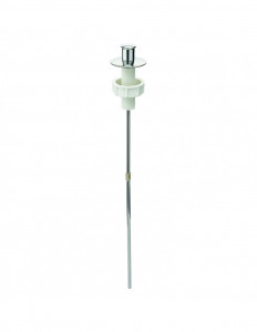 048100 000 00  Вертикальный язычок с розеткой и кнопкой, длина 330 мм, хромированный Valentin Хром