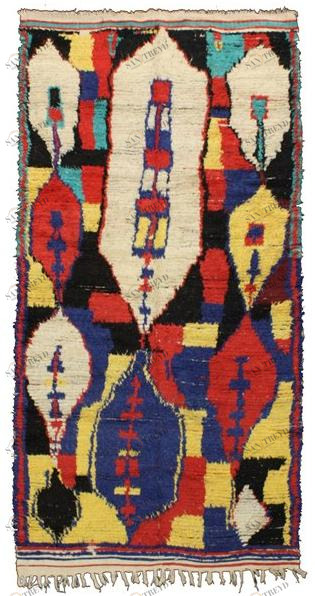 AFOLKI Ковер из шерсти с длинным ворсом и узором Azilal Taa702be