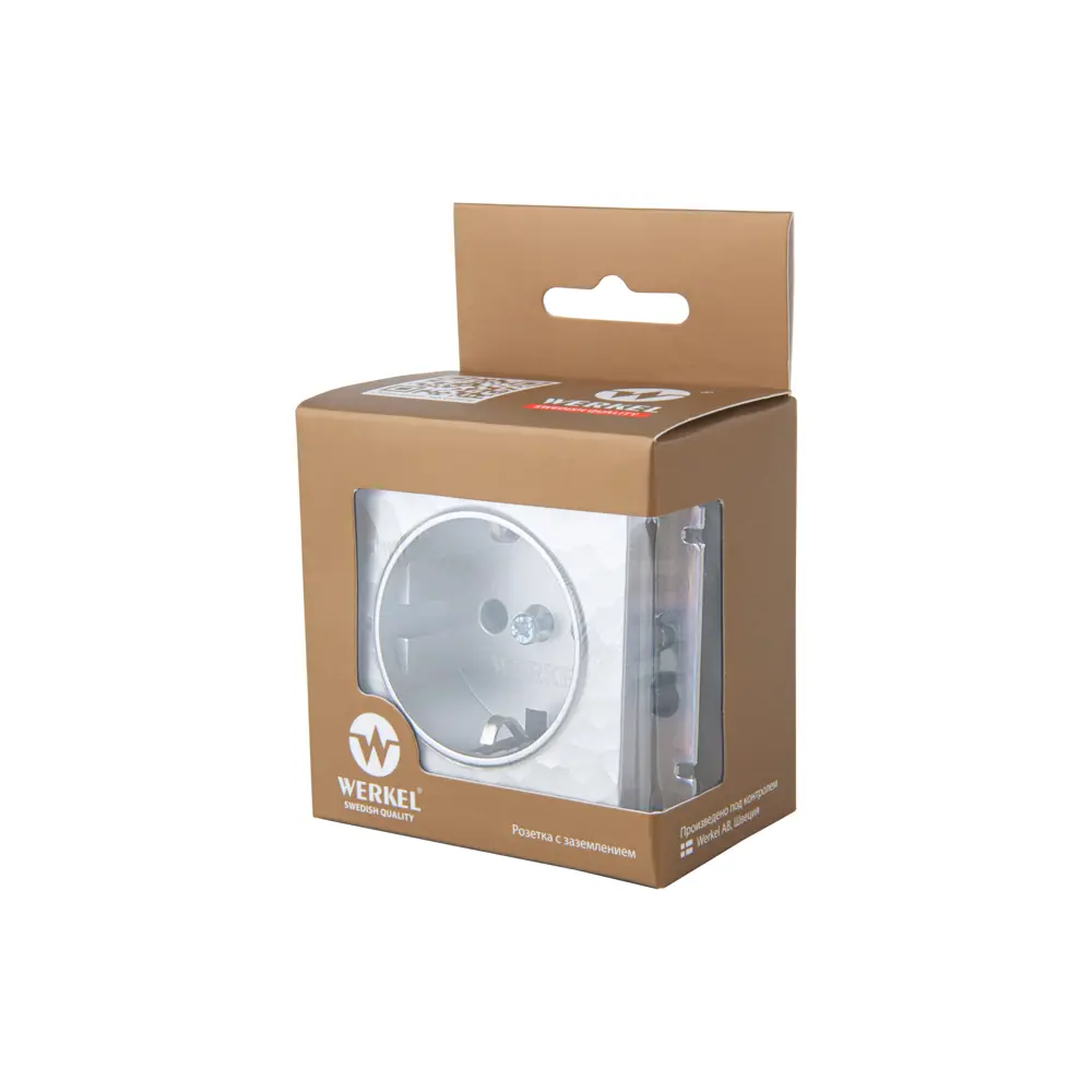Розетка встраиваемая Werkel Hammer с заземлением цвет серебряный STLM-2084044 - Вид №2