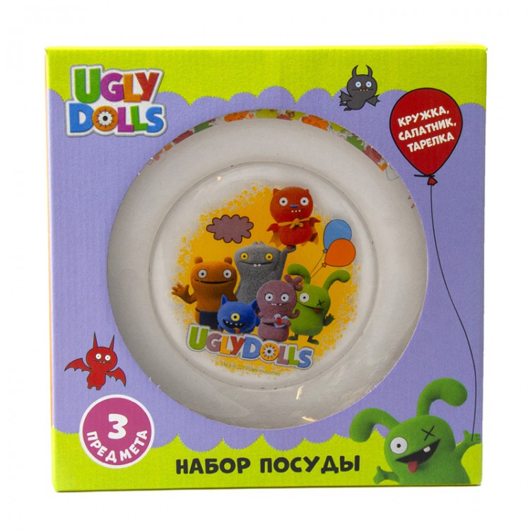 285764 Посуда стеклянная Набор посуды "Куклы" Дизайн 2 9.5 х 21 х 21 см Santreyd 