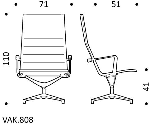 ICF 4-спицевое тканевое кресло с подлокотниками Valea sun-id-1413001 - Вид №5