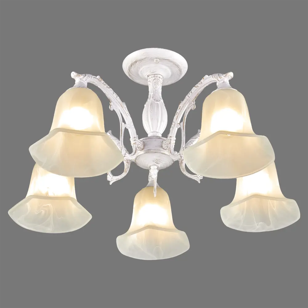 Люстра потолочная Ариадна 5 ламп 15 м² цвет белый DE CITY STLM-2019188 - Вид №2