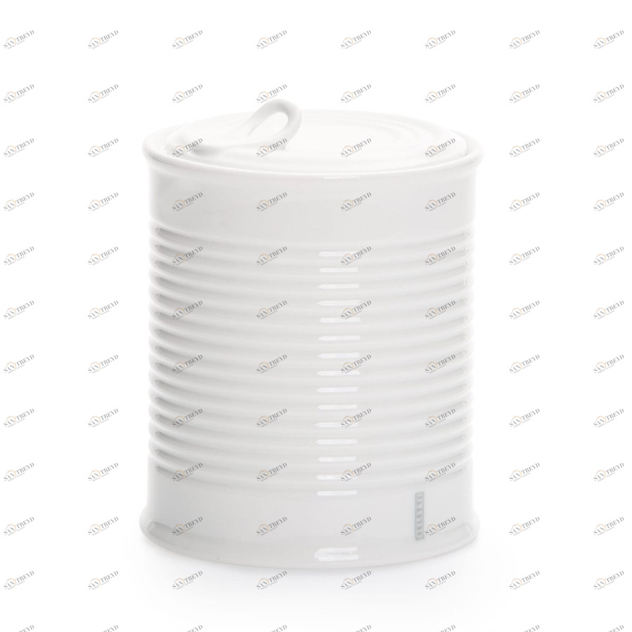Банка с крышкой фарфоровая 11,8х10 см белая Estetico Quotidiano Medium SELETTI  00-3883316 Белый 