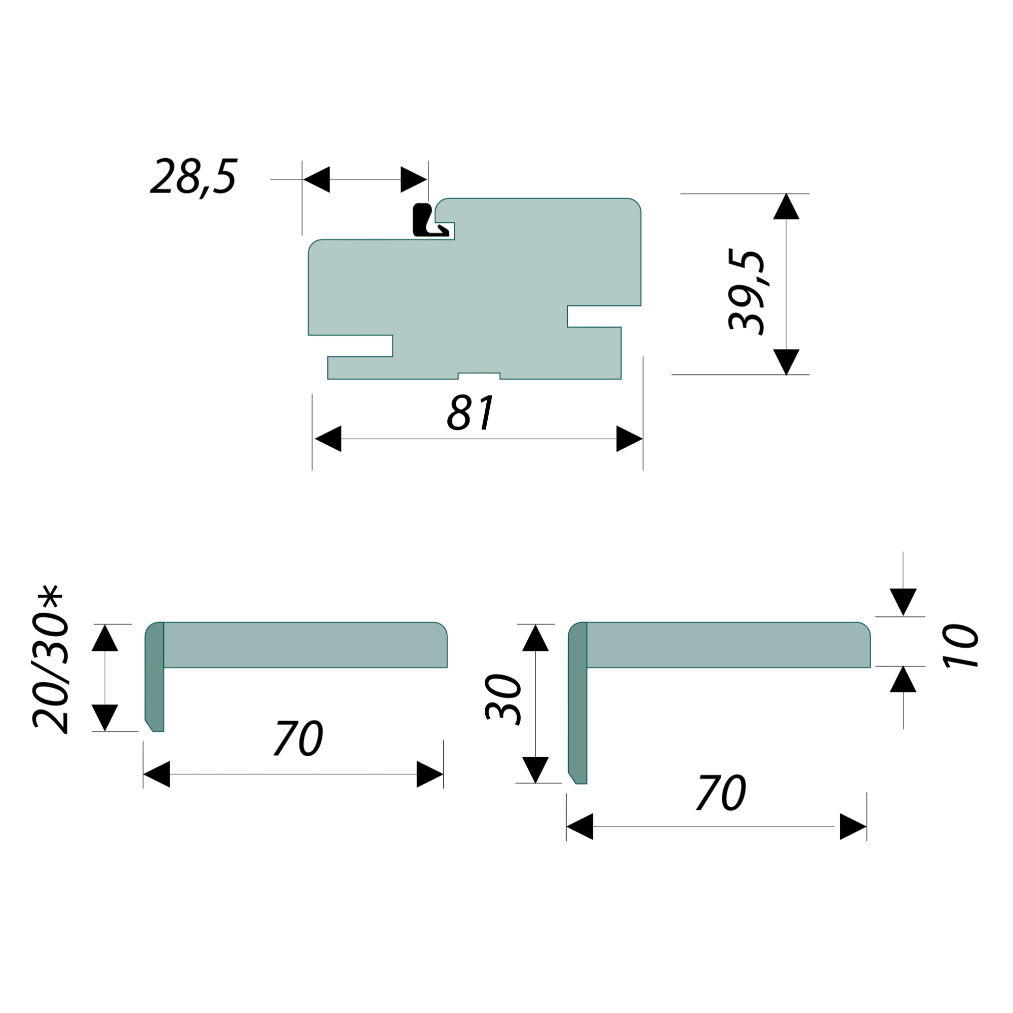18268970 Коробка дверная и наличники 21-10 Пино, CPL Santreyd  - Вид №1