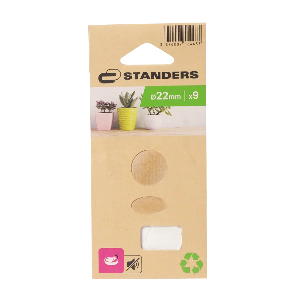 Накладки Standers 22 мм ПВХ круглые прозрачные 8 шт STLM-2101111 - Вид №2